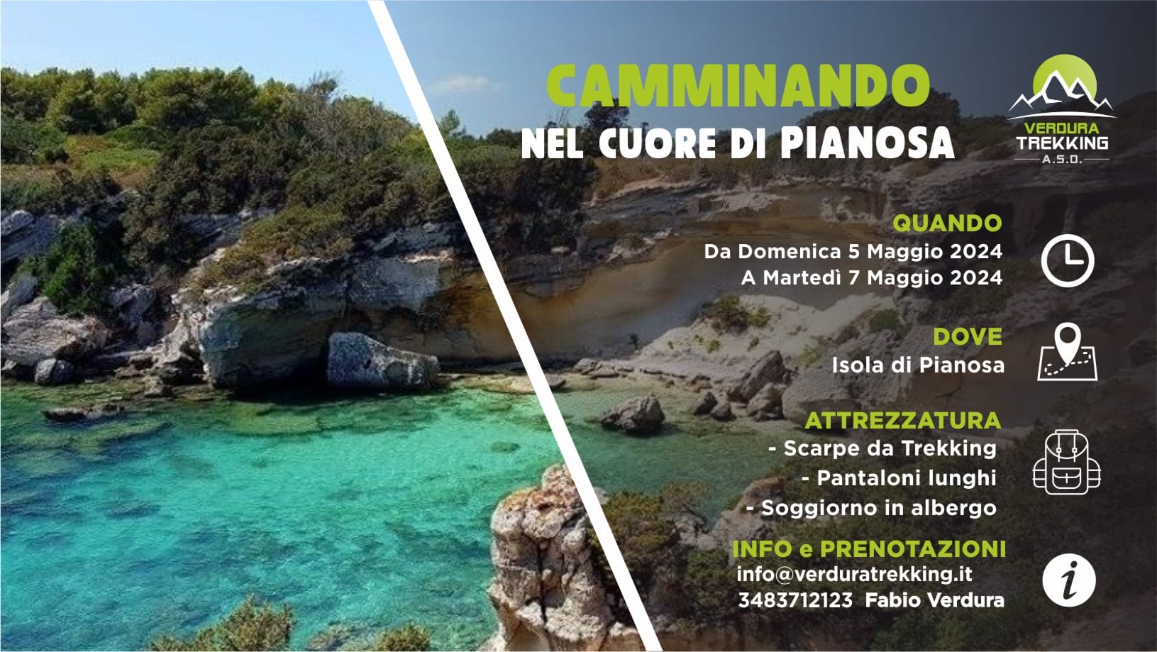 3 gg nelle Maldive toscane. Pianosa con Verdura Trekking