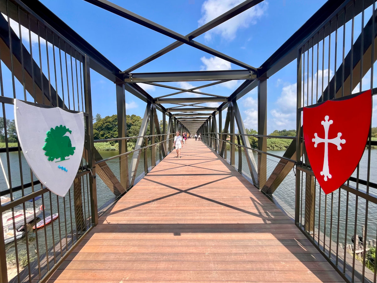 Ponte ciclo-pedonale sul Fiume Arno a Cascine Nuove - San Rossore